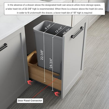 Dowell Single 50Qt Undermount Trash Pull-Out Waste Container