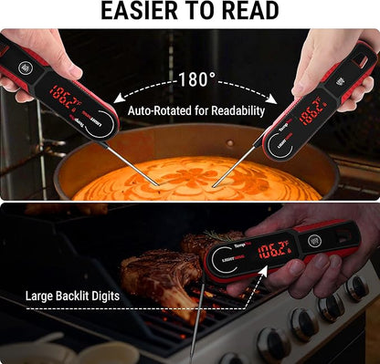 TempPro Lightning 1-Sec Instant Read Meat Thermometer, Kitchen Food Thermometer