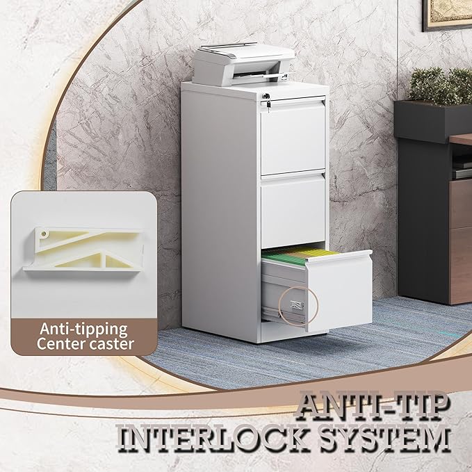 3 Drawer Vertical File Cabinet