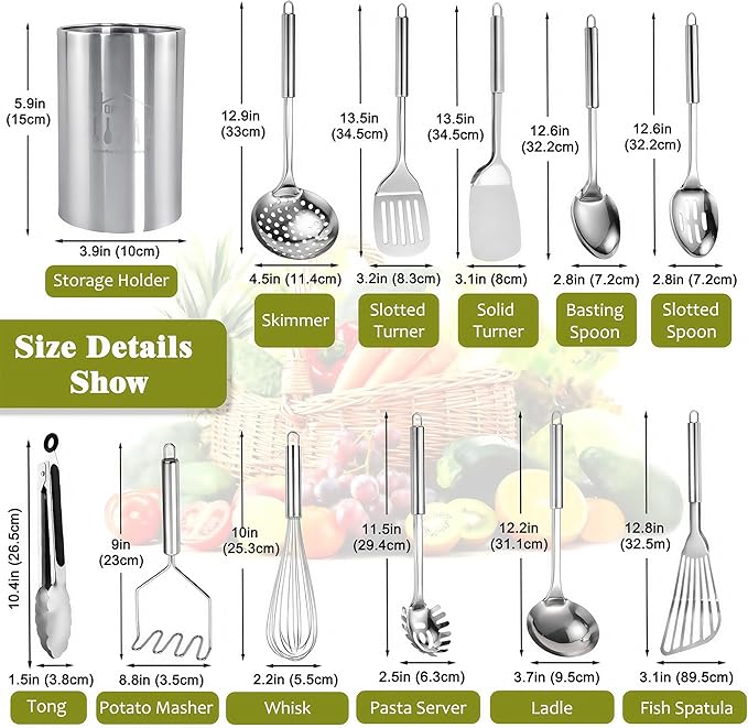 Stainless Steel Kitchen Utensils Set