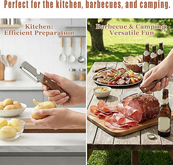 2 Pack 2 in 1 Multifunctional Vegetable Peeler, Sharp Stainless Steel Blade