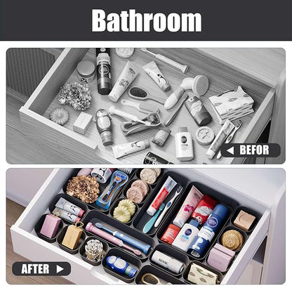 Plastic Drawer Organizers, Bathroom and Vanity Organizer Plastic Tray, Makeup