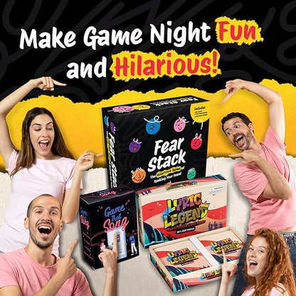 Fear Stack – What Freaks Out Your Family? A Fun Family Game for Adults and Kids | Includes 184 Cards, 4 Whiteboards, and 4 Markers | Great for Grandkids and Friends