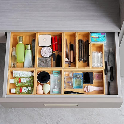 Fabsome Drawer Organizer, Small Wooden Container Tray