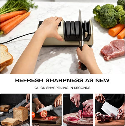 Light Blonde 5 in 1 Electric Knife Sharpener