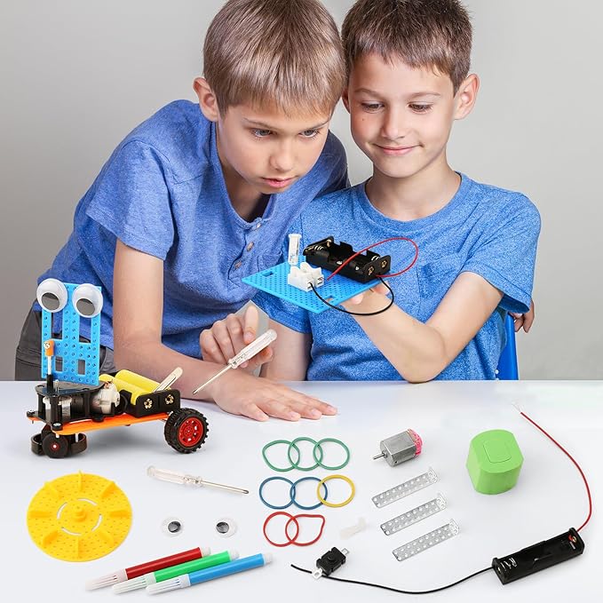 STEM Robotics Kits for Kids Science Kits Ages 5-7 6-8 8-10 8-12, Build A Engineering Robot Building Toys Science Experiments Projects, STEM Toys Activities for Boys Girls Age 8-12