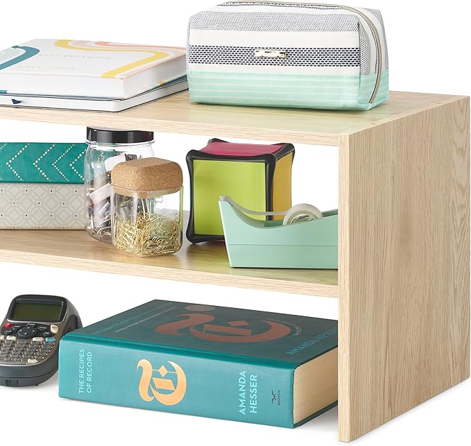 Whitmor Wood Stackable 2-Shelf Shoe Rack, 24 inches