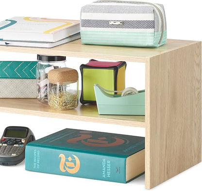 Whitmor Wood Stackable 2-Shelf Shoe Rack, 24 inches