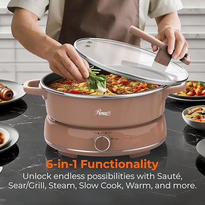 Rosewill 12.7 QT Electric Hot Pot Slow Cooker