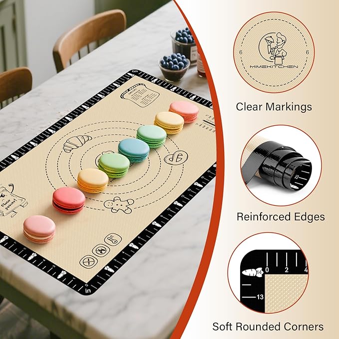Silicone Baking Mat with Recipes, Silicone Mat