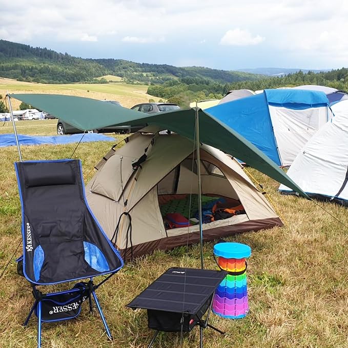 Azarxis Waterproof Camping Tent Tarp Hammock Rain Fly Footprint Ground Cloth Shelter Sunshade Beach Picnic Blanket Mat for Outdoor Camping Park Lawn