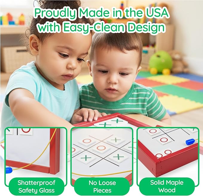 Magnetic Toddler Activity Wall Panel Toy – Interactive Wall Busy Board –