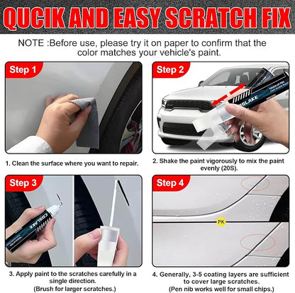 Car Touch Up Paint(Diamond Black Crystal(PXJ/KXJ)) for Dodge, Car Paint Scratch Repair Kit, Quick & Easy Solution to Repair, 2 in 1 Scratch Remover Pen with 2PCS Disposable Micro Applicators