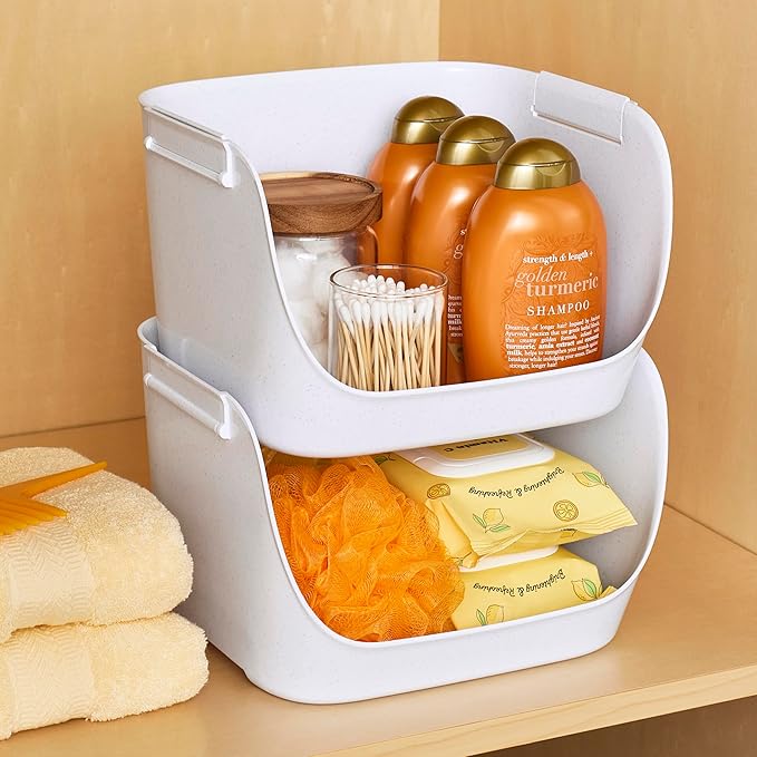 YouCopia ShelfBin Stacking Pantry Bins, Stackable Storage Basket Organizers