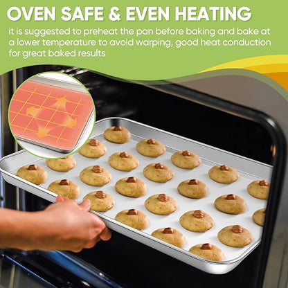 TeamFar Stainless Steel Baking Sheet, 20’’ x 14’’ Large Baking Sheet Pan