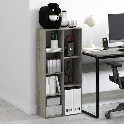 Furinno LUDER Book Shelf, 7-Cube Bookshelf, Bookcase