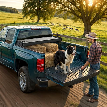 OEDRO Quad Fold Hard Truck Bed Tonneau Cover Fit for Dodge Ram 1500 Classic 2009-2024, Fit for Ram 1500 New Body 2019-2026 with 5.7ft Bed, Black