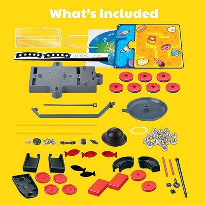 4M - STEAM Magnet Exploration - Hands-On Science Kit with Magnetic Toys Experiments for Kids Ages 5+ - Includes Magnet Toys Wand, U-Shaped Magnet, Racers, Yacht & More - Educational STEM Toy Gift