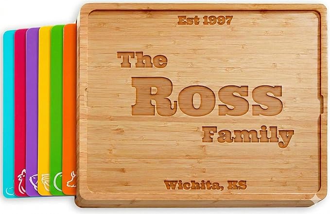 Cooler Kitchen Personalized Cutting Board Set