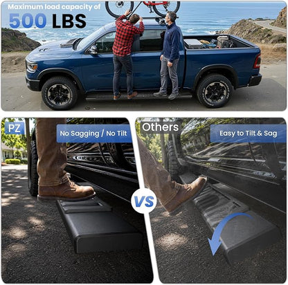 PZ 6" Running Boards Side Steps Compatible with 2019-2026 Chevy Silverado/GMC Sierra 1500 Crew Cab,2020-2026 Silverado/Sierra 2500/3500HD,500LBS No Drill Truck Running Boards Direct Fit Nerf Bar