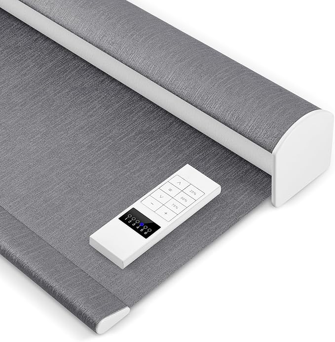 Zshine Motorized Blackout Window Blinds Customize Width Remote Control Wireless