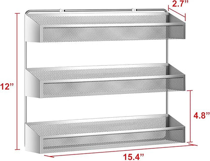 Auledio 2 Pack Spice Rack Organizer, 3 Tier Counter-top Stand or Wall Mounted