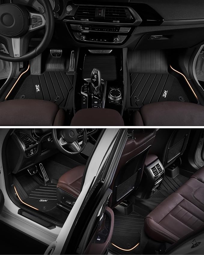 3W Floor Mats&Cargo Liner Fit Acura RDX 2019-2024 2025 2026 TPE All Weather Custom Fit Floor Liner for Acura RDX 1st and 2nd Row Full Set Car Liners Black