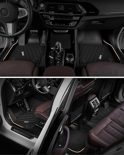 3W Floor Mats&Cargo Liner Fit Acura RDX 2019-2024 2025 2026 TPE All Weather Custom Fit Floor Liner for Acura RDX 1st and 2nd Row Full Set Car Liners Black