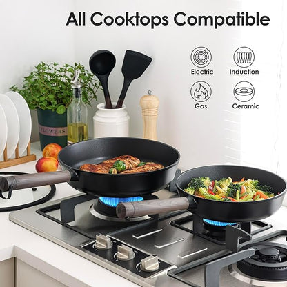 SENSARTE 13Pcs Pots and Pans Set Nonstick Cookware Set Kitchen Cooking Frying