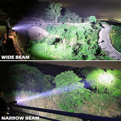 Rechargeable Flashlights 90,000 Lumens, Super Bright LED Flashlight High Lumens with USB Cable, 5 Modes Waterproof Flashlight Powerful Flash Light for Home Camping Hiking