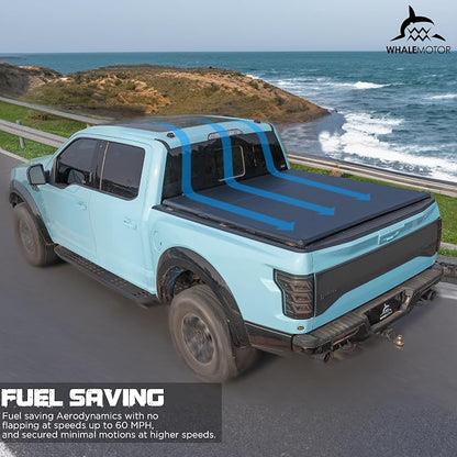 Truck Bed Tonneau Cover Compatible with Dodge Ram 1500(2009-2026) Classic&New 5.7 ft Short Box w/o Rambox, Soft Folding(Tri Fold) Style