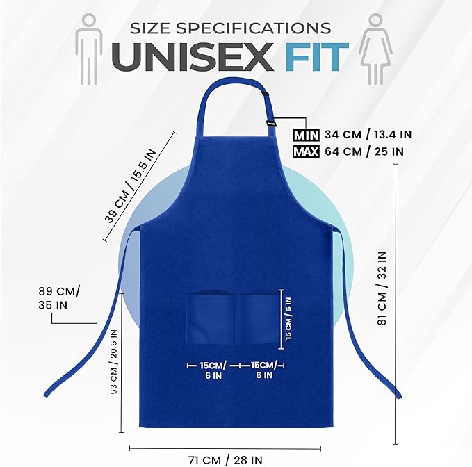 Utopia Kitchen 4 Pack Bib Apron Adjustable