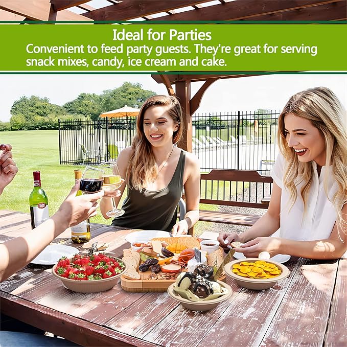 Homestockplus 24 Oz Disposable Paper Bowls