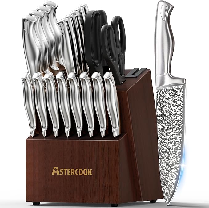 Knife Set, Astercook 21 Pieces Kitchen Knife Set