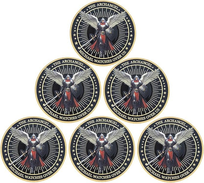 The Archangel Michael Challenge Coin Religious Coins Christian Coin Collectors Gifts (Pack of 6)