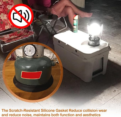 SUNJIKA Camping Kerosene Lamp Silicone Tank Base Protector for Coleman Lanterns, Scratch-Resistant, Enhanced Stability Camping Lantern Part,Suitable for Coleman Lanterns 220.228.236.237.252,639