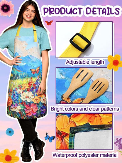 Bencailor 6 Pcs Spring Kitchen Aprons