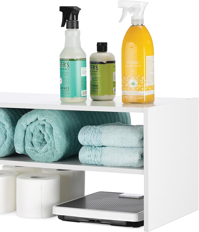 Whitmor Wood Stackable 2-Shelf Shoe Rack, 24 inches，2 Pack
