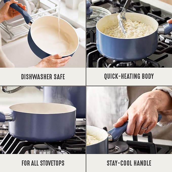 GreenLife 2 Quart Nonstick Saucepan