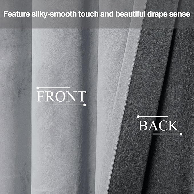 JIUZHEN Extra Long Velvet Curtains