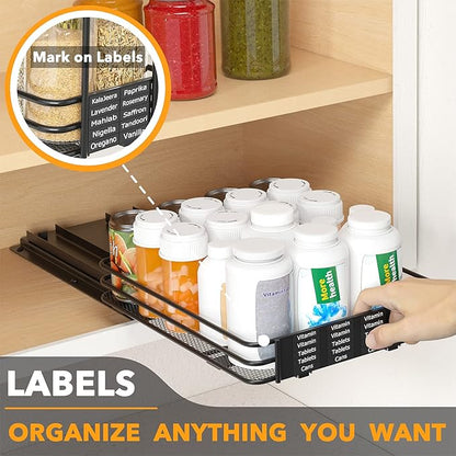 SpaceAid Pull Out Spice Rack Organizer