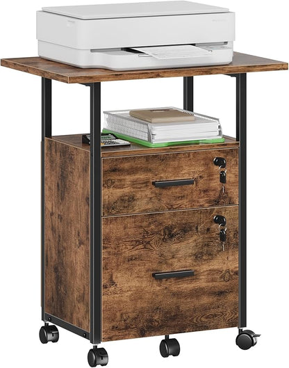 GYIIYUO 2 Wood Drawer Lockable File Cabinet