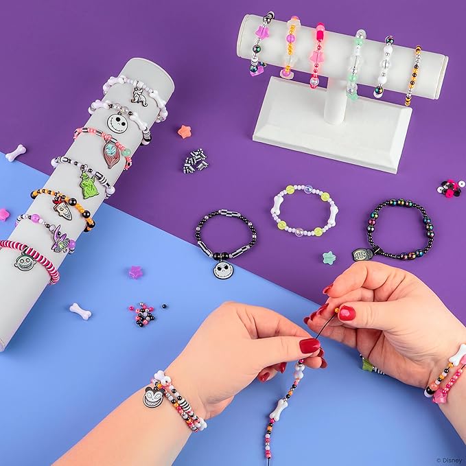 Fashion Angels Disney Tim Burton's The Nightmare Before Christmas Sweet & Scary Jewelry Kit, Includes 800+ Beads, Trendy DIY Jewelry Kit for Tweens & Teens