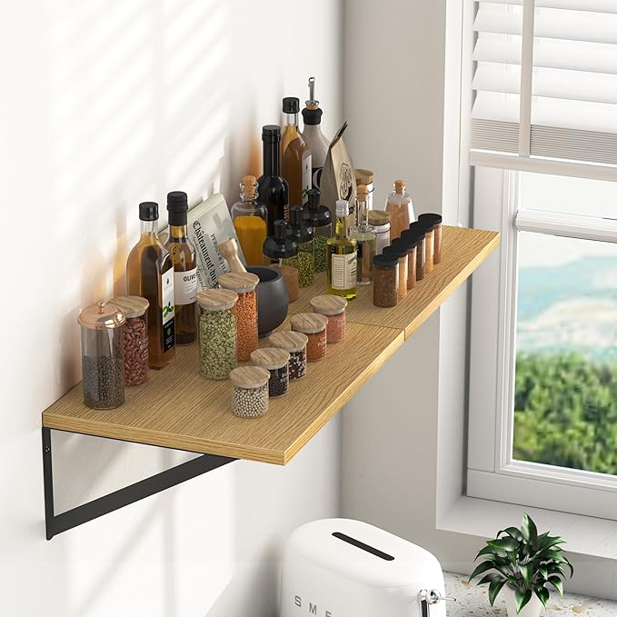 Heimlove 12 Inch Deep Floating Shelves