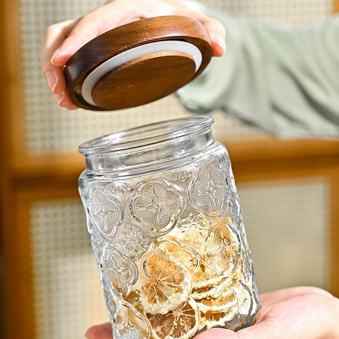 Adodeen 3-Pack 32oz Glass Jar