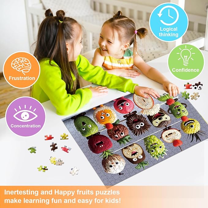 500 Pieces Jigsaw Puzzles for Adults and Teens and Kids Family Happy Games Puzzle Monster Series (Happy Fruits)