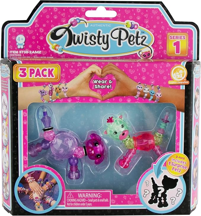 Twisty Petz 3-Pack Lava Puppy & Twisty Terrier - Includes 3 Collectible Petz: 2 You See, 1 Surprise! Adorable, collectible petz transform into friendship bracelets, necklaces, and accessories. Ages 6+