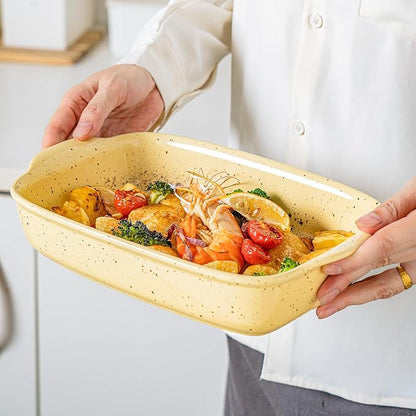 Casserole Dish Set of 3, Lasagna Pan, Ceramic Bakeware
