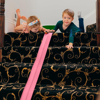 FlexTrack 5000 Flexible Race Car Track for Kids Toy with Suction Cups Compatible with Hot Wheels and Diecast 1/64th Cars and More 15 Feet Long Rolls Up Portable Racetrack (Princess Pink)
