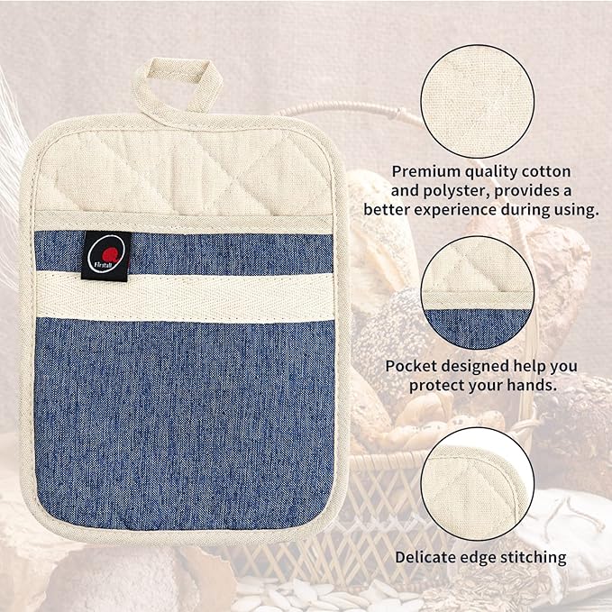 Oven Mitts and PotHolders Sets, Non-Slip Neoprene Oven Mitts are Suitable